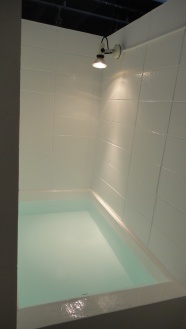 これがお風呂です（水を張っただけなんですが、すごくきれいです）